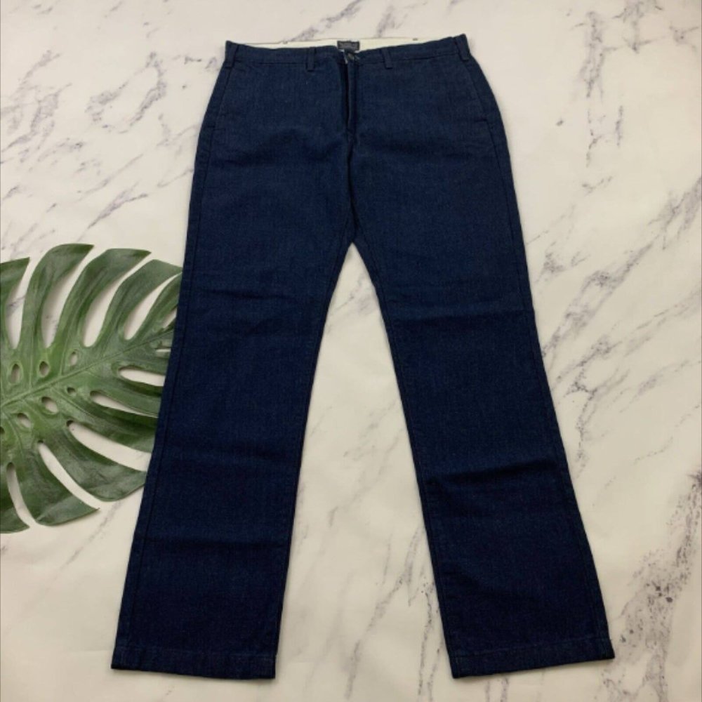 Levis Mens Trouser Jean Size 34 x 32 Dark Blue Wash Denim Cotton Blend